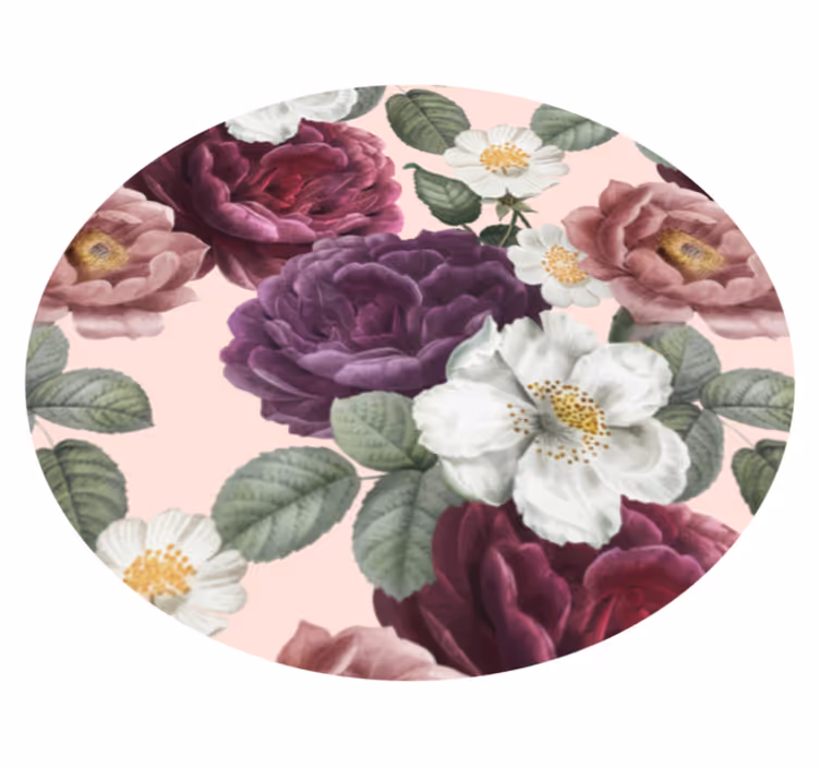 Vinylteppich Blumen Rosa rote blume verschwommen - TenStickers