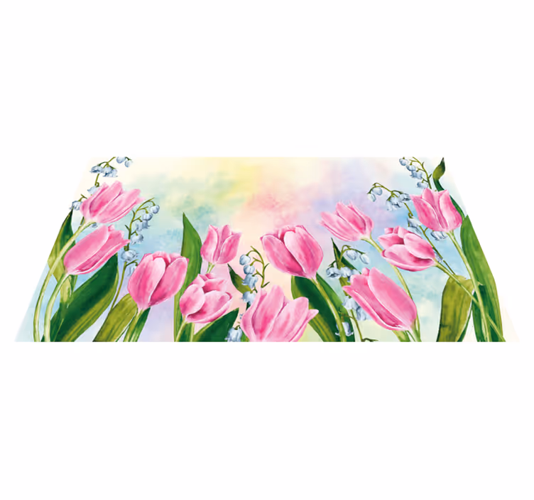 Vinyl teppich blumen tulpen blumenarrangement - TenStickers