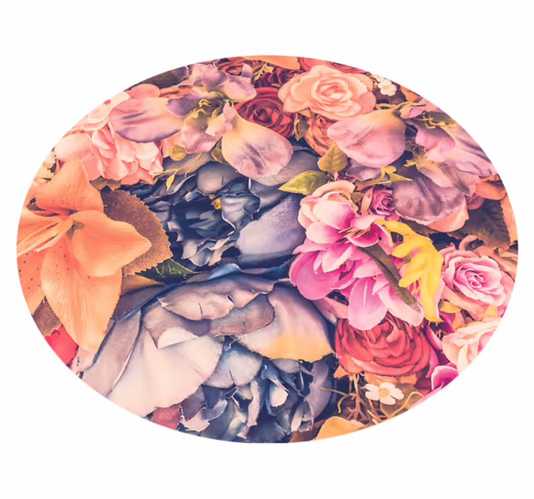 Vinylteppich Blumen Verschiedenfarbige rosen - TenStickers