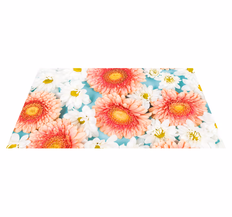 Vinyl teppich blumen lebendige blüten - TenStickers