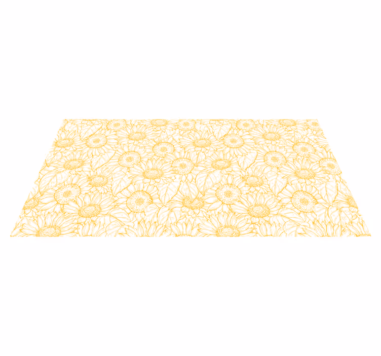 Vinyl teppich blumen mit sonnenblumenmotiv - TenStickers