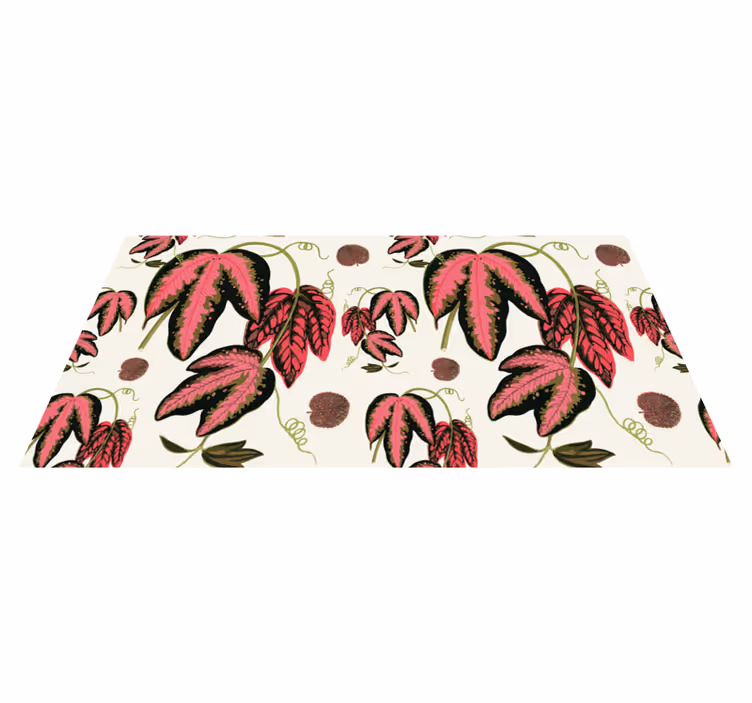 Vinylteppich Blumen Rote maranta-blätter - TenStickers