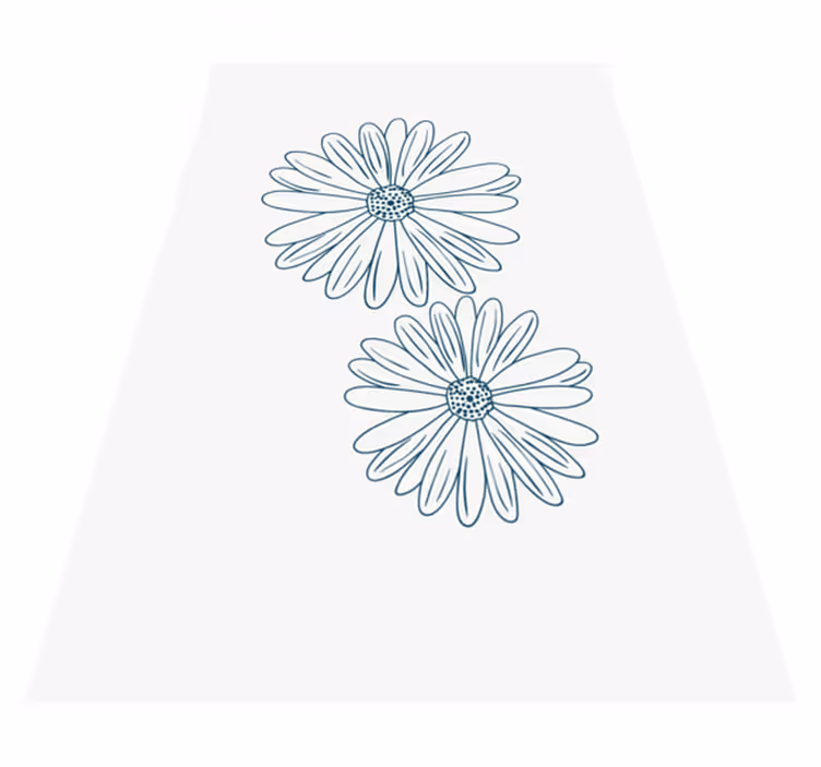 Vinyl Teppich Blumen zarte florale note - TenStickers