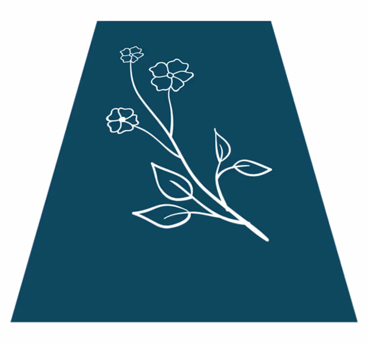Vinylteppich Blumen Gezeichnete blumen und blätter - TenStickers