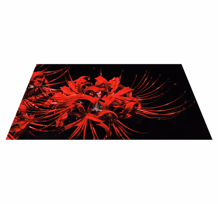 Vinyl Teppich Blumen rote blumenexplosion - TenStickers