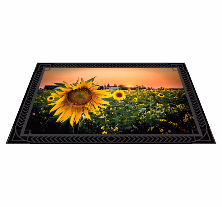 Vinyl Teppich Blumen sonnenblume sonnenuntergang - TenStickers