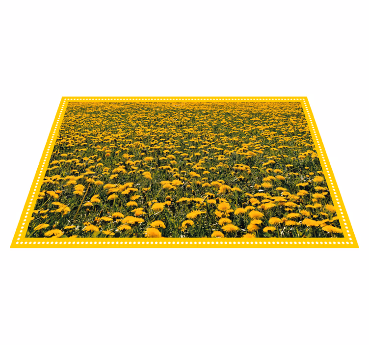 Vinylteppich Blumen Löwenzahn gelbes feld - TenStickers