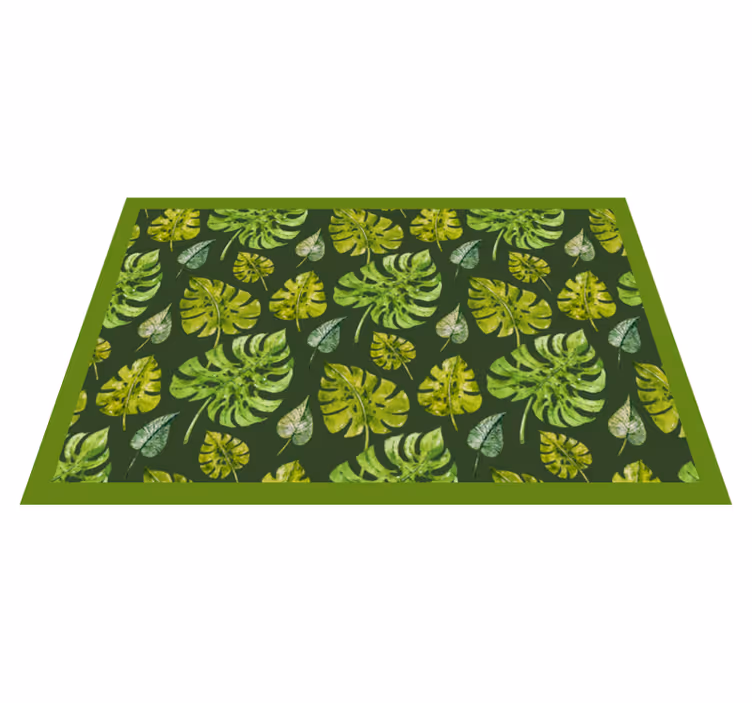 Vinyl Teppich Natur tropische blattelemente - TenStickers