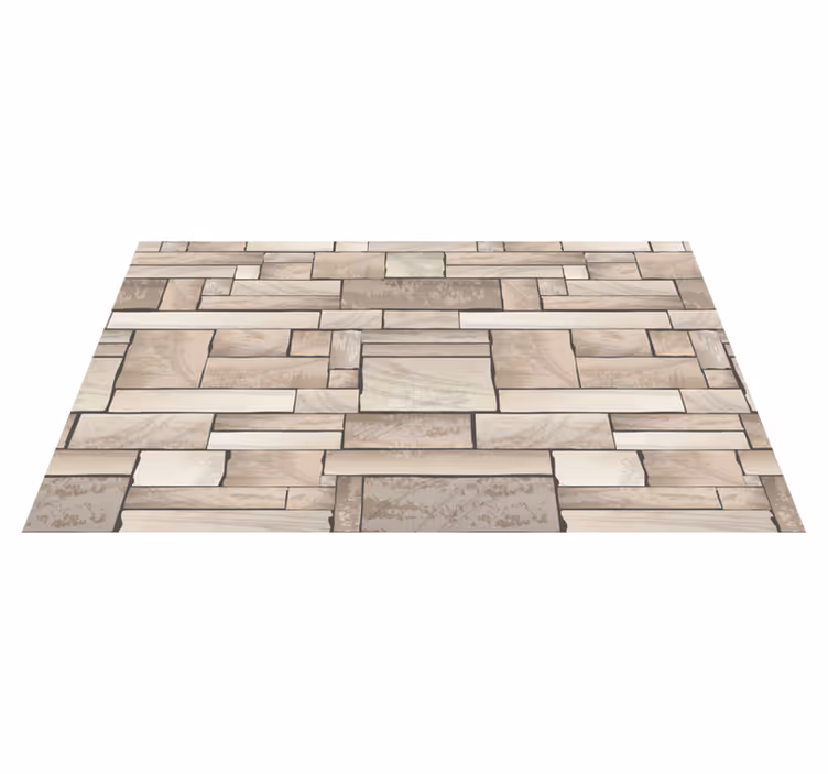 Beige steinfliesen vinyl bodenteppich - TenStickers