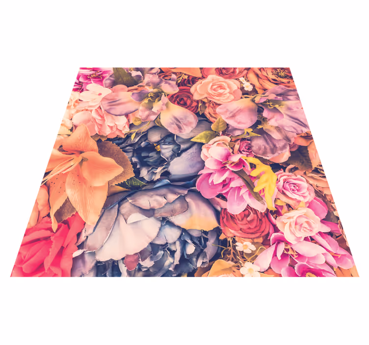 Vinyl Teppich Blumen lebendiges florales element - TenStickers