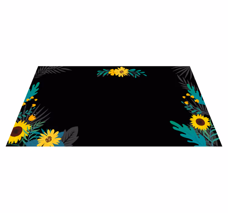 Vinyl teppich blumen helle blumenpracht - TenStickers