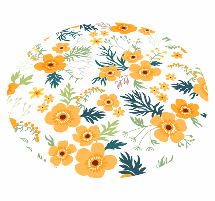 Vinyl Teppich Blumen blumenstraußmuster - TenStickers