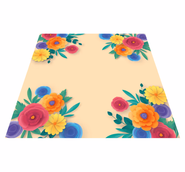 Vinyl Teppich Blumen lebendige blüte - TenStickers