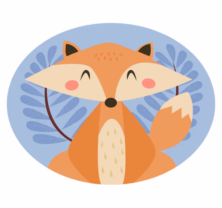 Vinyl Teppich Kinderzimmer fuchs-illustration - TenStickers