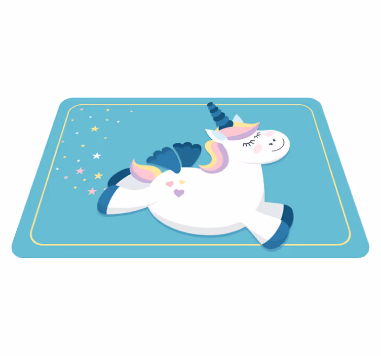 Vinyl teppich kinderzimmer einhorn galopp - TenStickers