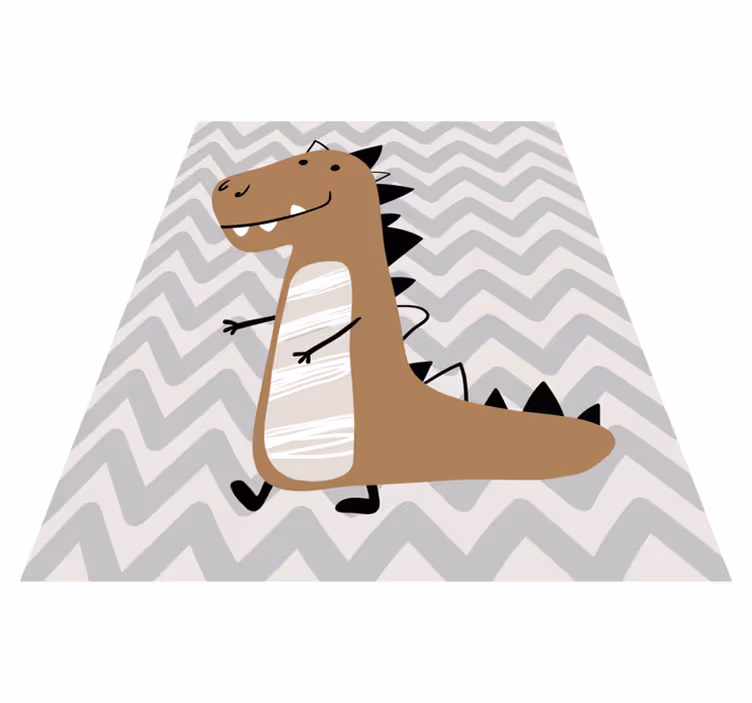 Vinyl Teppich kindlich braunes t-rex-baby - TenStickers