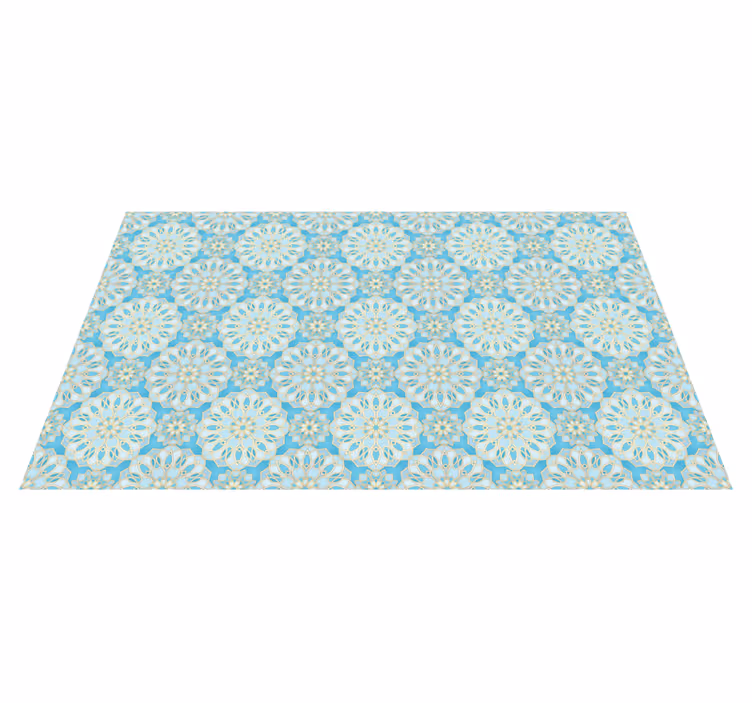 Vinyl Teppich Fliesenoptik komplizierte blumenmuster - TenStickers