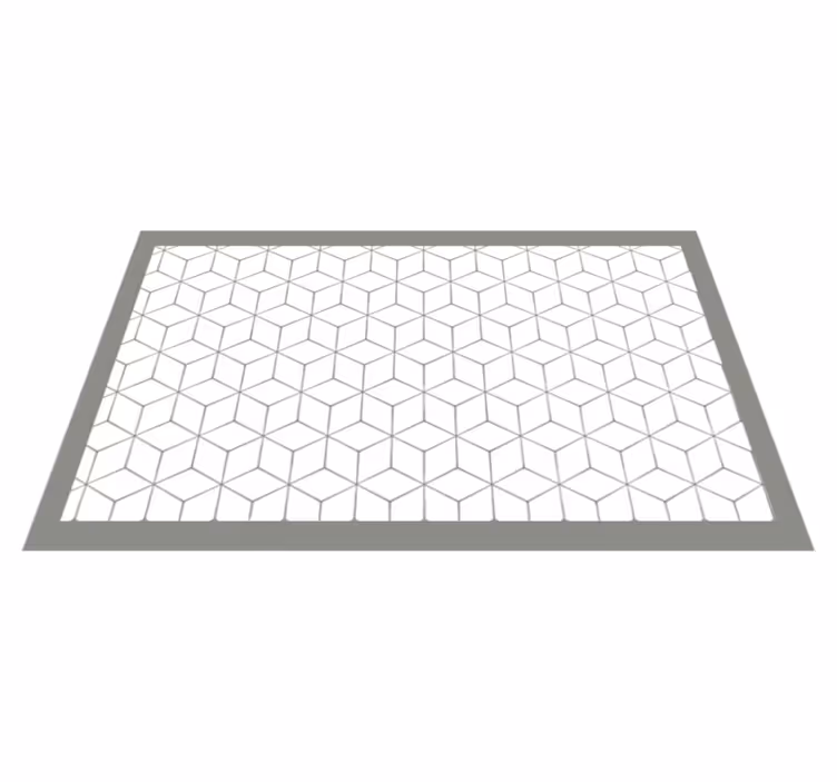 Vinyl Teppich geometrisch hexagonales layout - TenStickers