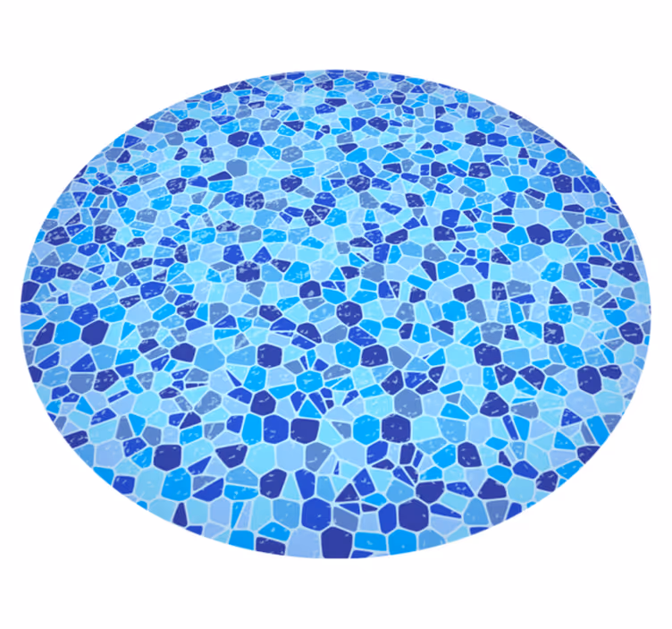 Vinyl teppich marmor mosaik blau textur - TenStickers
