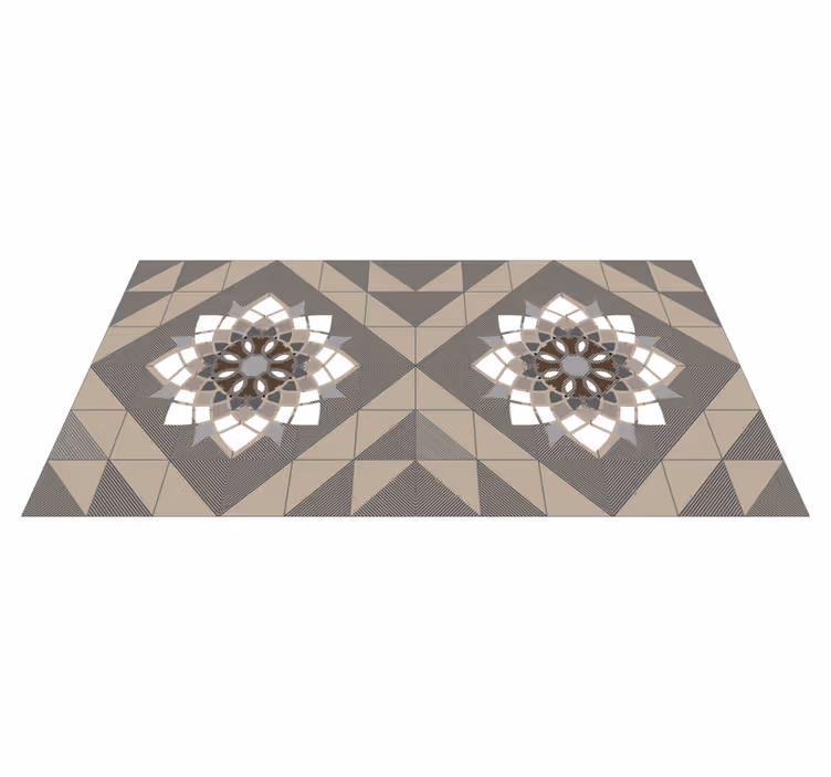 Vinylteppich Mosaik geometrisches blumenmotiv - TenStickers