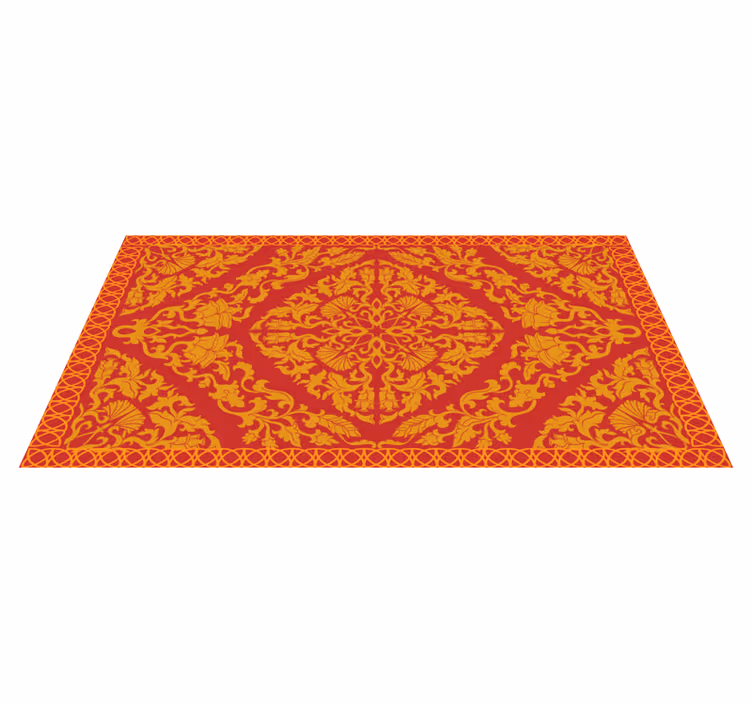 Vinyl Teppich Mandala kompliziertes florales element - TenStickers