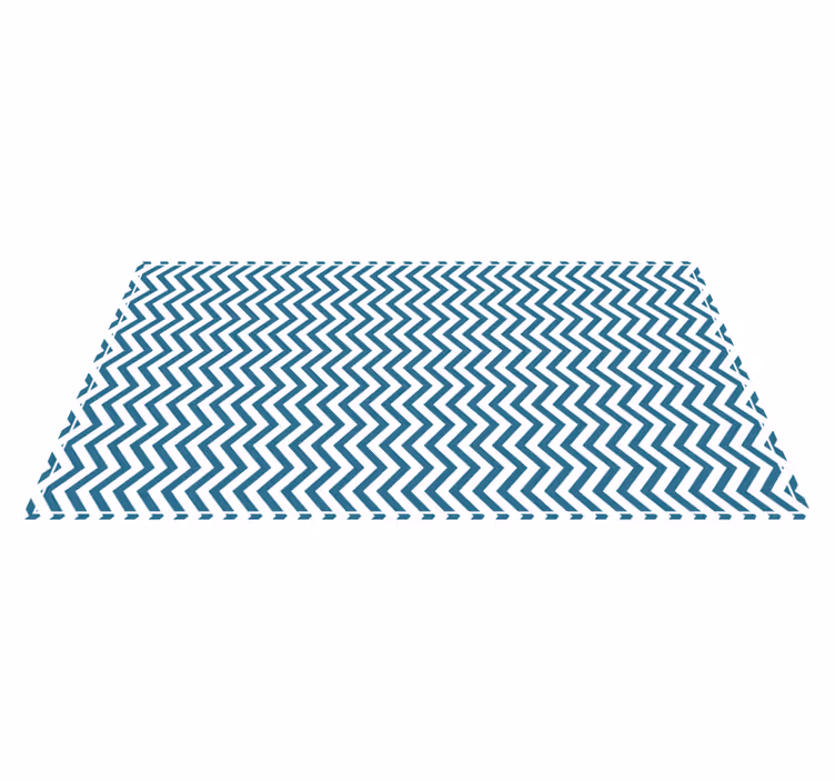 Vinylteppich Streifen blau-weißer chevron-stil - TenStickers
