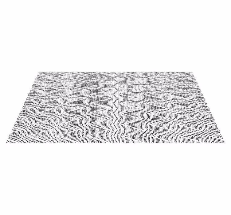 Vinyl Teppich nordisch dreieck schwarze wellen - TenStickers