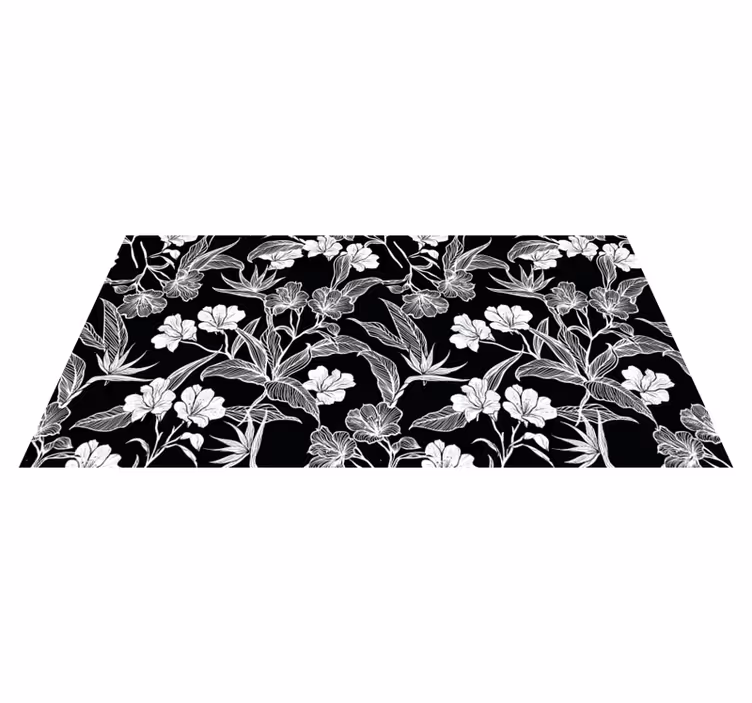 Vinylteppich Blumen Romantisches blumenmuster - TenStickers