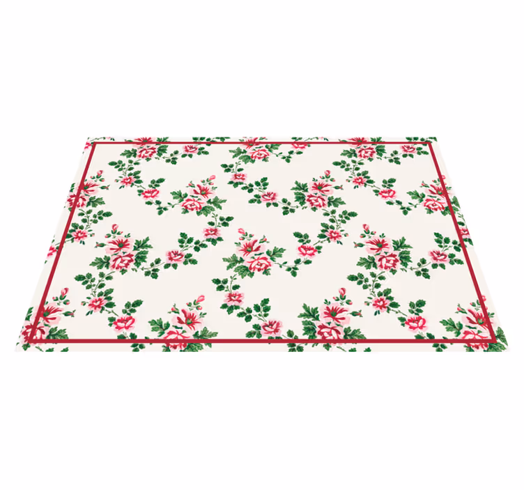 Vinyl Teppich Blumen blüten mit blumenmuster - TenStickers