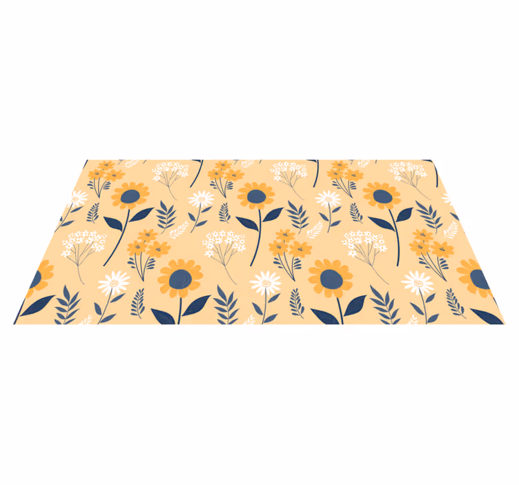 Vinyl Teppich Blumen fröhliches botanisches arrangement - TenStickers