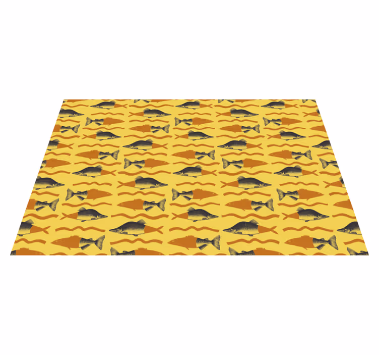 Vinyl Teppich Tiere gelbes fischmotiv - TenStickers