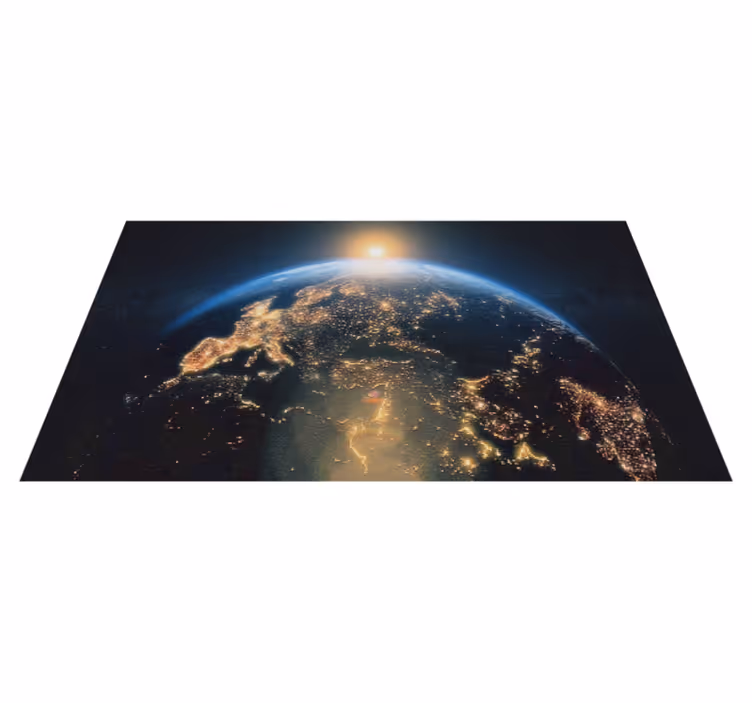 Vinyl Teppich Weltkarte erde von oben - TenStickers