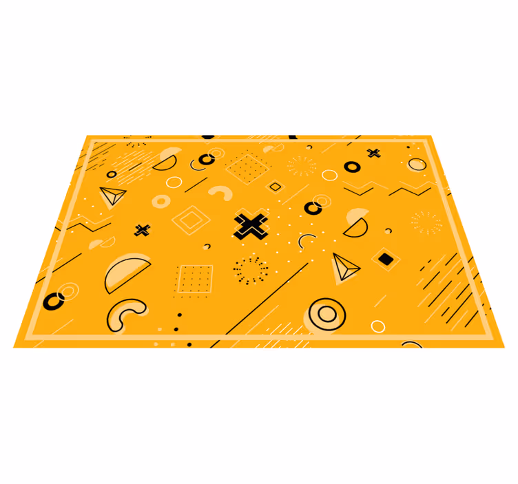 Vinyl teppich geometrisch mit abstraktem formenmuster - TenStickers
