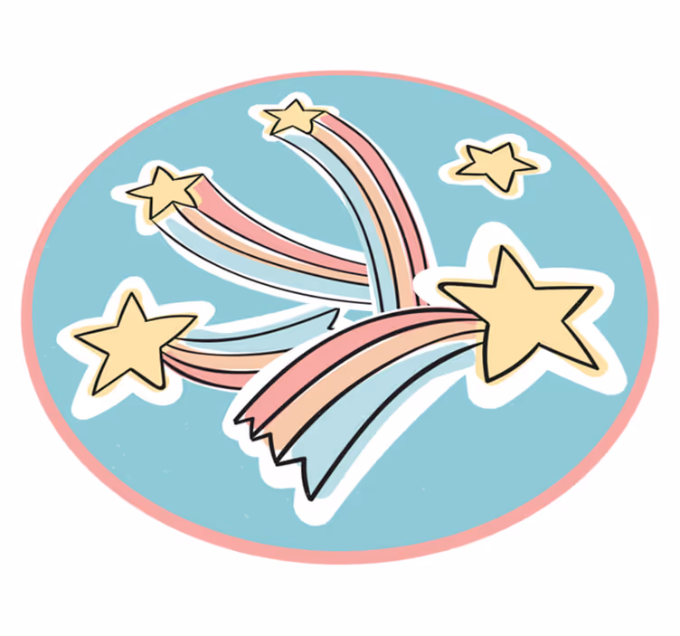 Vinyl Teppich Kinderzimmer bunte regenbogensterne - TenStickers