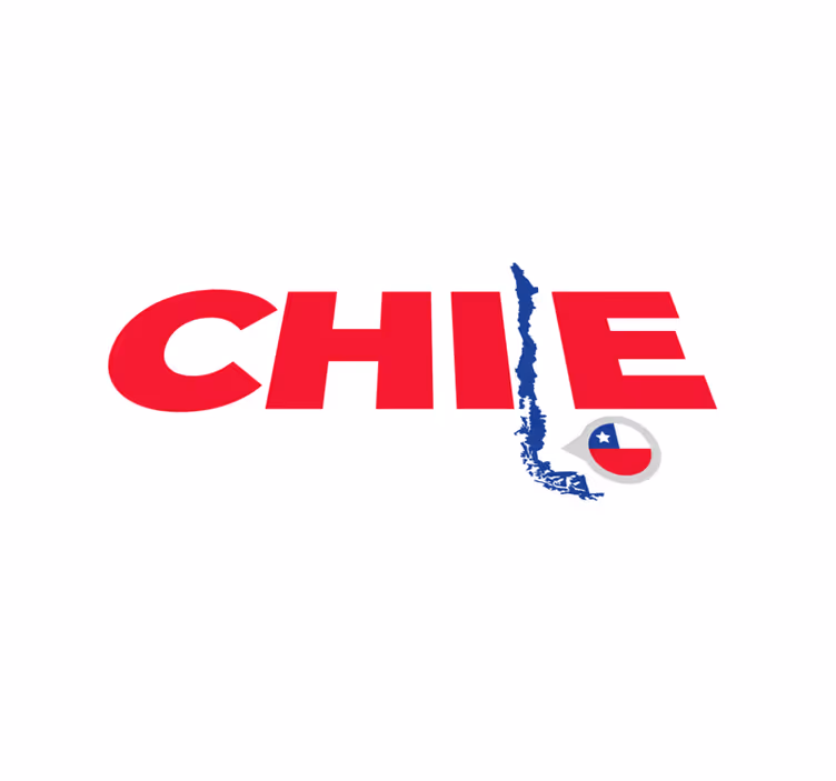 Vinyl Teppich Text chilenische karte - TenStickers