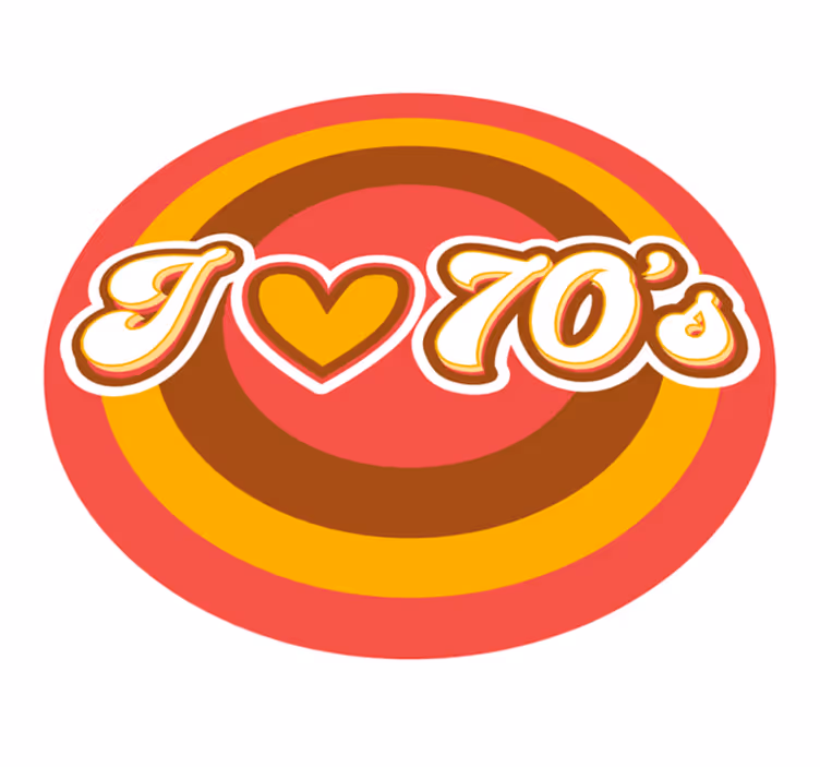 Vinyl Teppich Vintage retro-liebessymbol - TenStickers