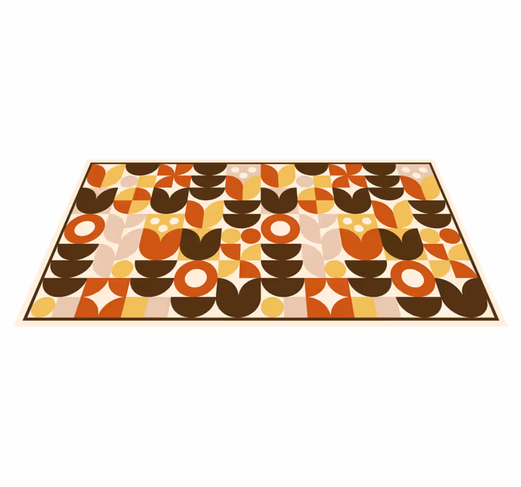 Vinyl Teppich geometrisch muster mit kräftigen formen - TenStickers