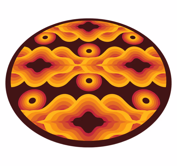 Vinylteppich Mosaik vintage-spiralmotiv - TenStickers