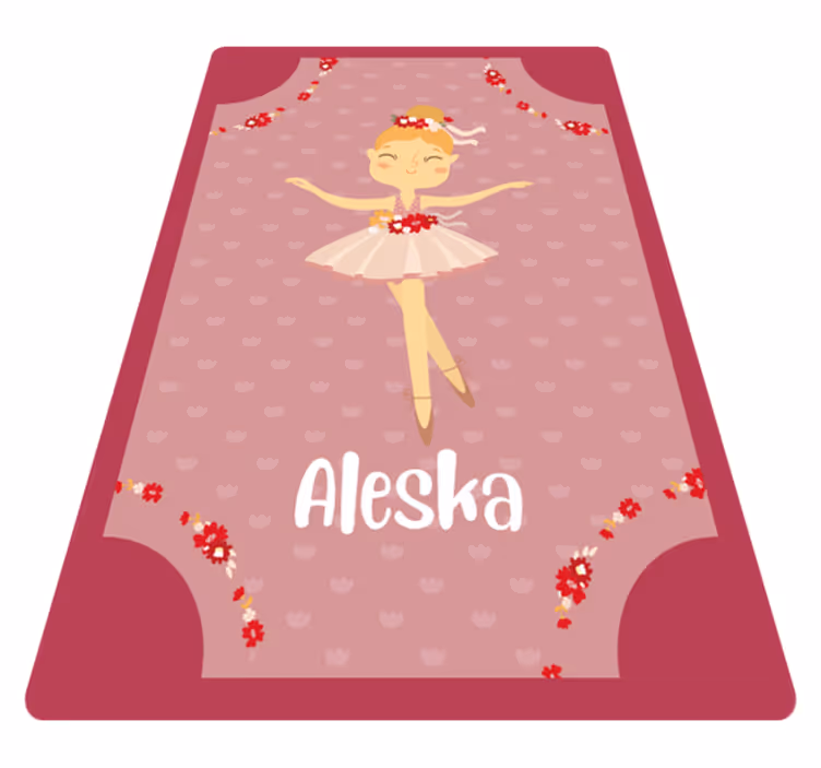 Vinyl Teppich mit Namen ballerina-stück - TenStickers
