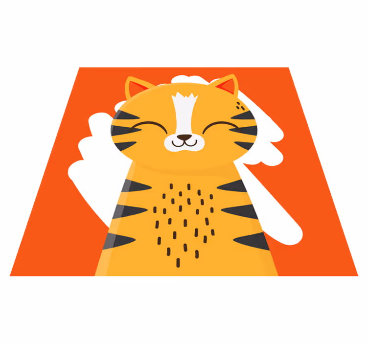 Vinyl Teppich Baby fröhliches tiger-design - TenStickers