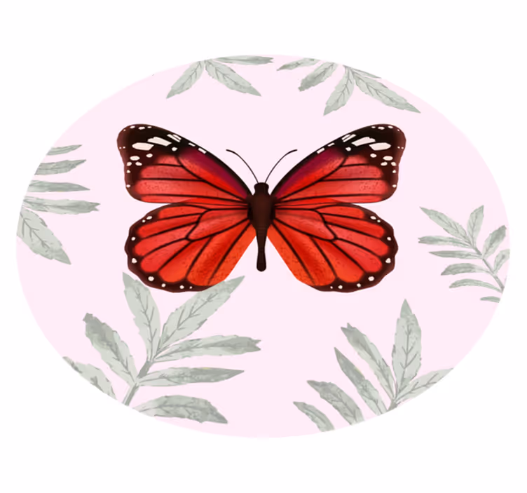 Vinyl Teppich Blumen schmetterlingsdesign - TenStickers
