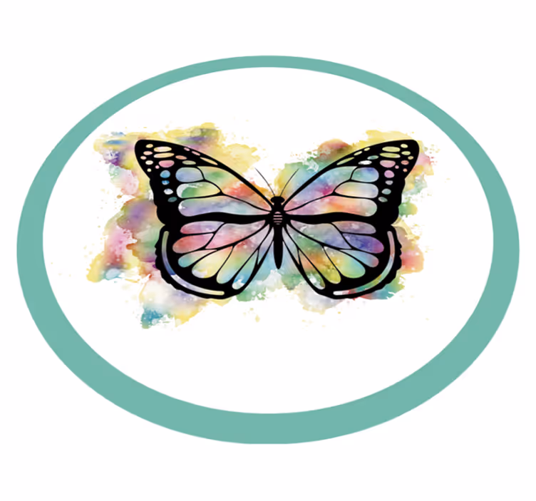 Vinyl Teppich Natur bunte schmetterlingskunst - TenStickers