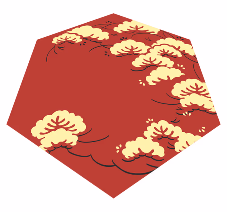 Vinyl Teppich Blumen wolkenblumenmuster - TenStickers