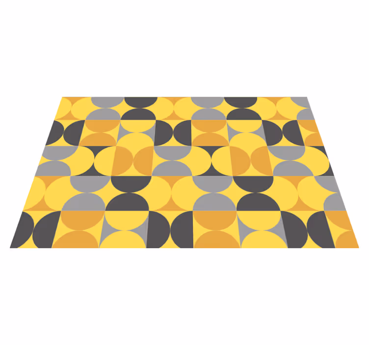 Vinyl teppich geometrisch mit kreisförmigem muster - TenStickers