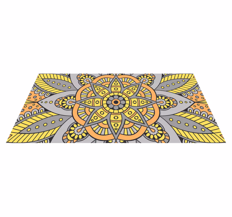 Vinyl teppich mandala elegantes mandala muster - TenStickers