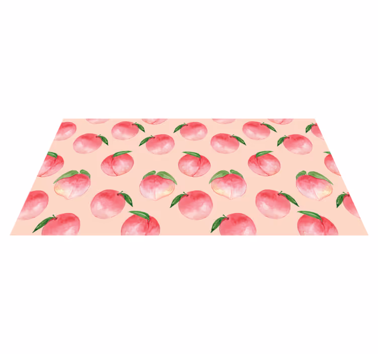 Vinyl teppich küche mit pfirsichblütenmuster - TenStickers