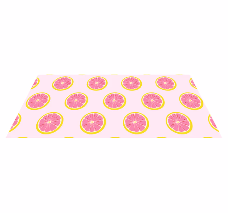 Vinyl Teppich Blumen zitrusscheibenmuster - TenStickers