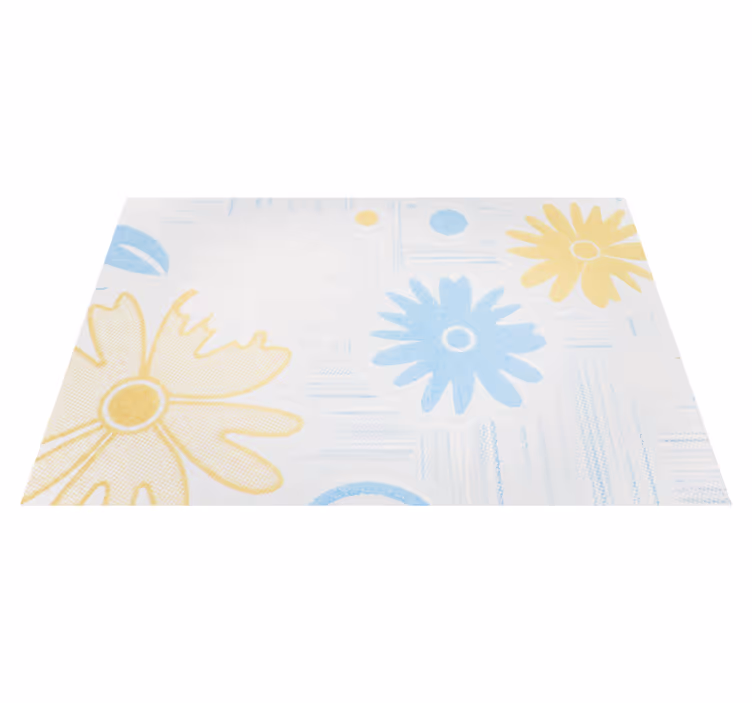 Vinyl Teppich Blumen florale elemente - TenStickers