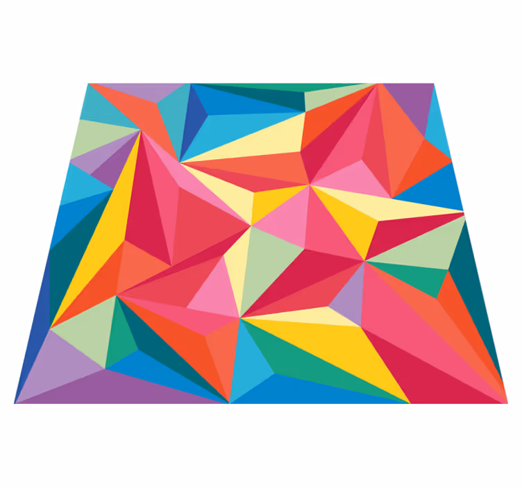 Vinyl Teppich geometrisch lebendige bunte elemente - TenStickers