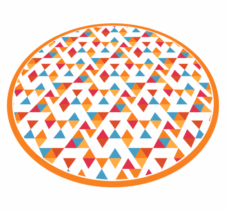 Vinyl Teppich geometrisch bunte dreieckige formen - TenStickers